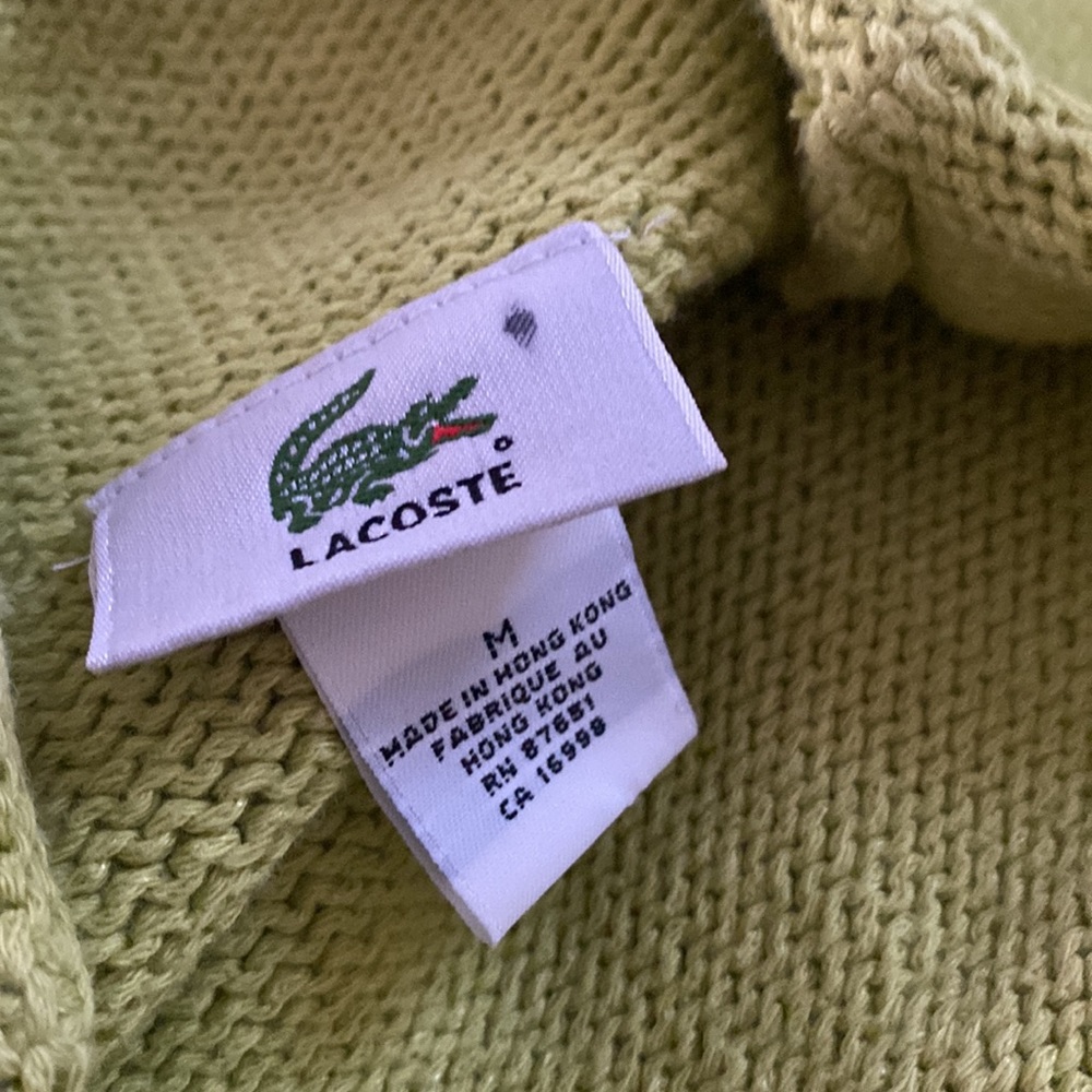 Lacoste Chartreuse Mock Neck Sweater - Picture 8 of 13